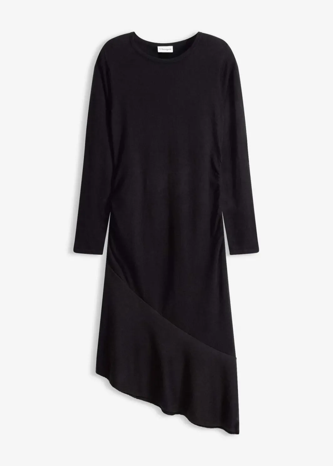 Damen bonprix Bekleidung·Pullover & Strickjacken|Kleider|Strickkleid mit asymmetrischem Saum aus Baumwolle und Kaschmir