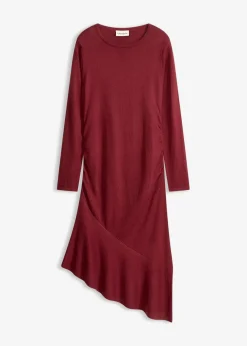 Damen bonprix Bekleidung·Umstandsmode|Bekleidung·Pullover & Strickjacken|Strickkleid mit asymmetrischem Saum aus Baumwolle und Kaschmir