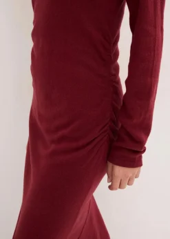 Damen bonprix Bekleidung·Umstandsmode|Bekleidung·Pullover & Strickjacken|Strickkleid mit asymmetrischem Saum aus Baumwolle und Kaschmir