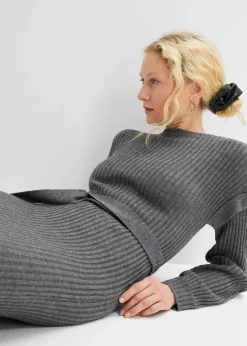 Hot Strickkleid mit Bindeband Damen Strickmode|Kleider