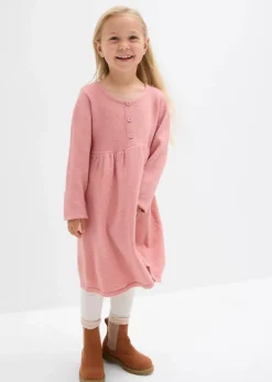 New Strickkleid mit dekorativer Knopfleiste Kinder Mädchen 2-8 Jahre·Kleider & Röcke