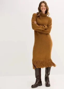 Clearance Strickkleid mit Fransensaum Damen Bekleidung·Umstandsmode|Bekleidung·Pullover & Strickjacken
