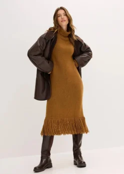 Clearance Strickkleid mit Fransensaum Damen Bekleidung·Umstandsmode|Bekleidung·Pullover & Strickjacken