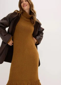 Clearance Strickkleid mit Fransensaum Damen Bekleidung·Umstandsmode|Bekleidung·Pullover & Strickjacken