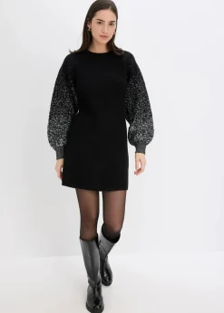 Damen bonprix Bekleidung·Umstandsmode|Bekleidung·Pullover & Strickjacken|Strickkleid mit Glitzer-Effekt