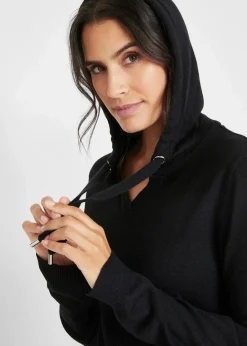 Damen bonprix Bekleidung·Umstandsmode|Bekleidung·Pullover & Strickjacken|Strickkleid mit Kapuze
