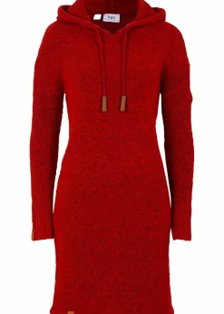 Sale Strickkleid mit Kapuze Damen Kleider|Strickmode