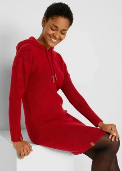 Sale Strickkleid mit Kapuze Damen Kleider|Strickmode