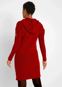 Sale Strickkleid mit Kapuze Damen Kleider|Strickmode