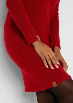 Sale Strickkleid mit Kapuze Damen Kleider|Strickmode