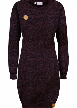 Damen bonprix Bekleidung·Umstandsmode|Strickmode|Strickkleid mit Lederimitat-Details