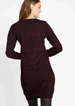 Damen bonprix Bekleidung·Umstandsmode|Strickmode|Strickkleid mit Lederimitat-Details