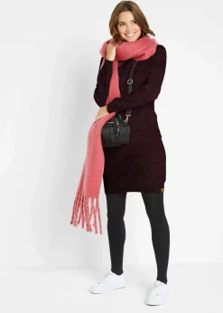 Damen bonprix Bekleidung·Umstandsmode|Strickmode|Strickkleid mit Lederimitat-Details