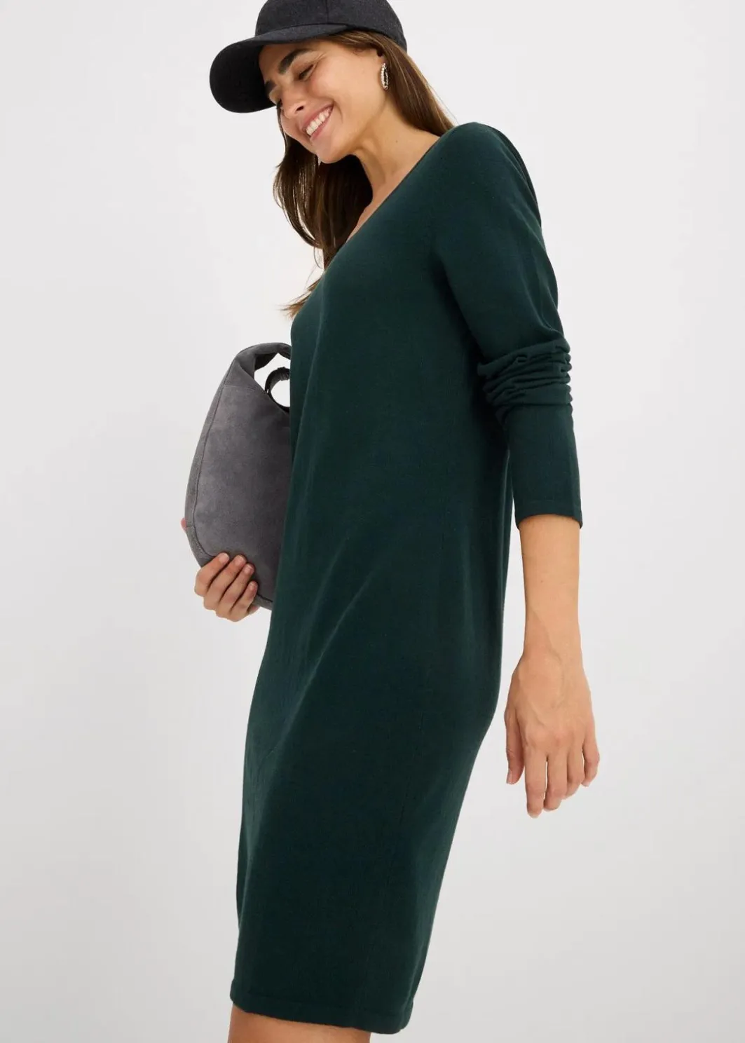 Damen bonprix Bekleidung·Umstandsmode|Strickmode|Strickkleid mit legerem Schnitt