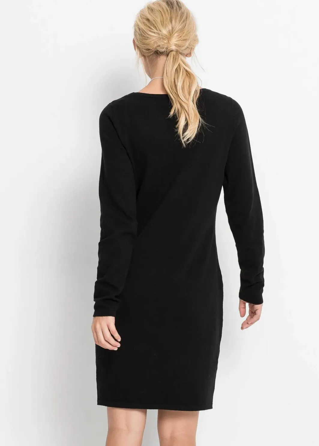 Damen bonprix Basics|Bekleidung·Pullover & Strickjacken|Strickkleid mit legerem Schnitt
