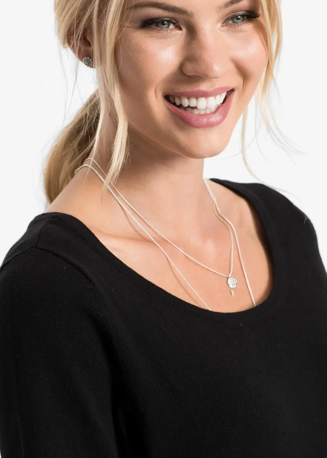 Damen bonprix Basics|Bekleidung·Pullover & Strickjacken|Strickkleid mit legerem Schnitt