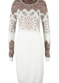 Damen bonprix Bekleidung·Umstandsmode|Kleider|Strickkleid mit Norwegermuster