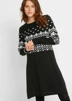 Online Strickkleid mit Norwegermuster Damen Bekleidung·Umstandsmode|Bekleidung·Pullover & Strickjacken