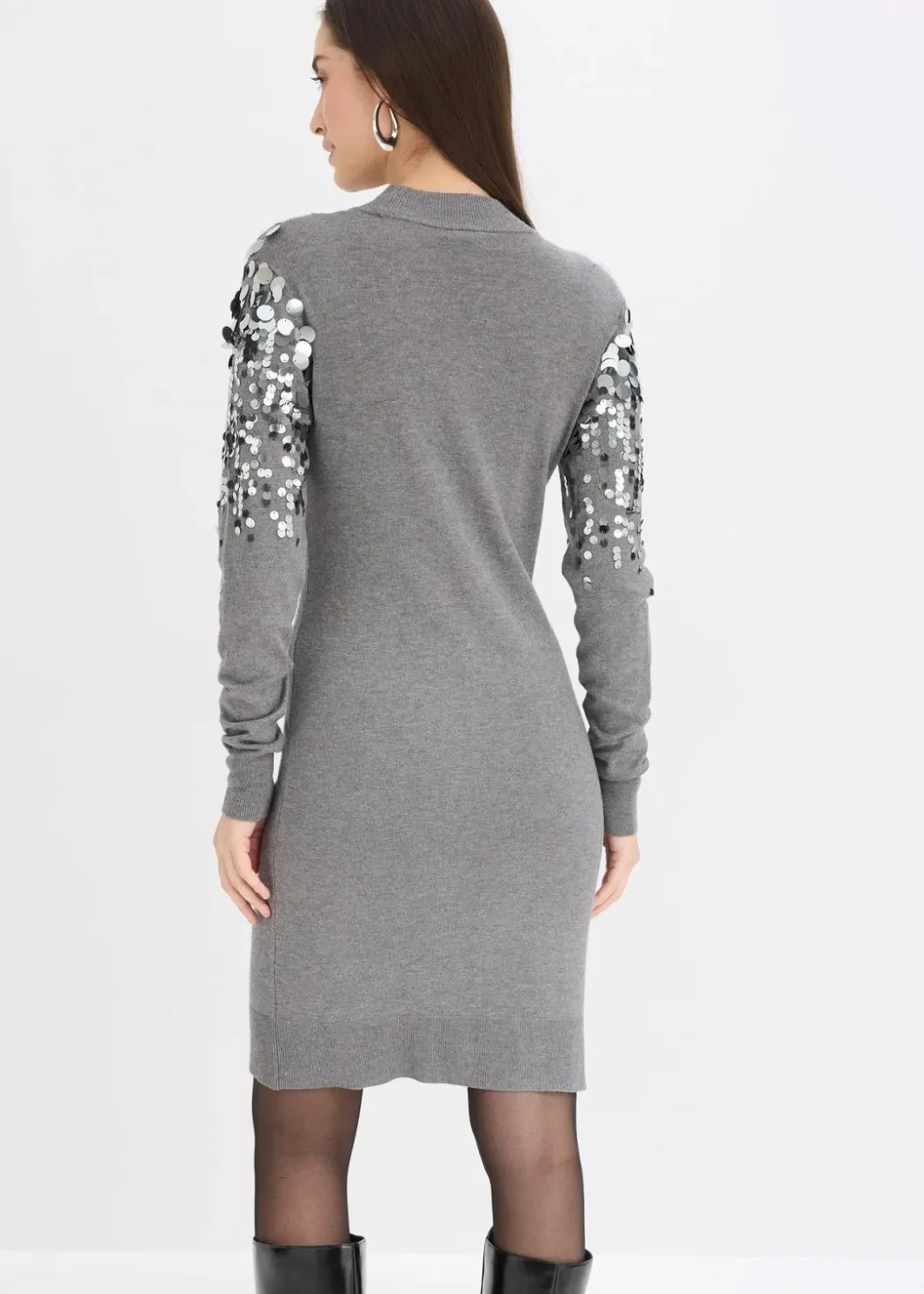 Damen bonprix Bekleidung·Umstandsmode|Bekleidung·Pullover & Strickjacken|Strickkleid mit Pailletten