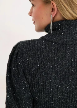 Damen bonprix Bekleidung·Umstandsmode|Bekleidung·Pullover & Strickjacken|Strickkleid mit Pailletten