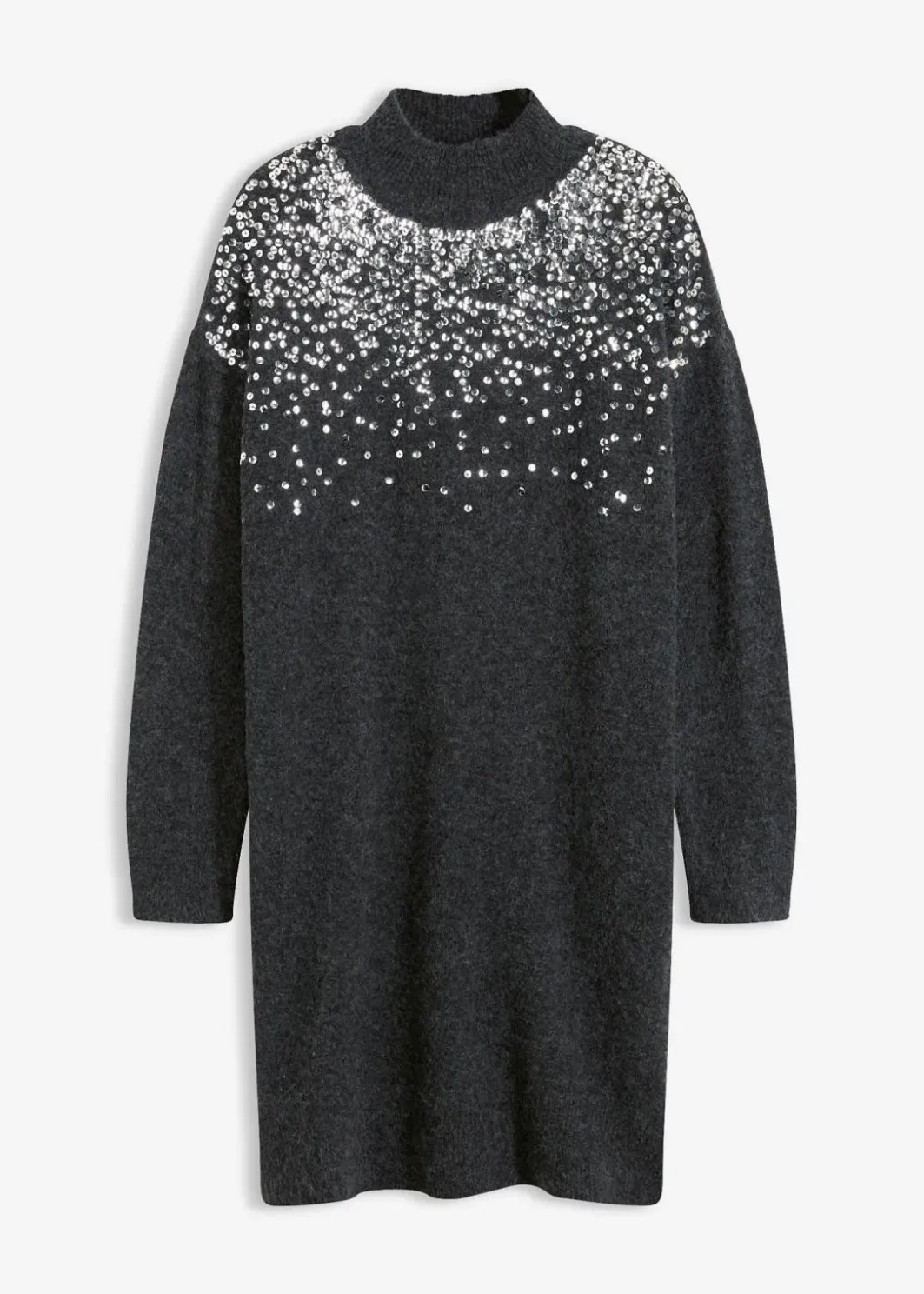 Damen bonprix Bekleidung·Umstandsmode|Bekleidung·Pullover & Strickjacken|Strickkleid mit Pailletten-Applikation