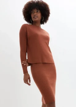 Damen bonprix Bekleidung·Umstandsmode|Strickmode|Strickkleid mit Pullunder 2tlg. Set