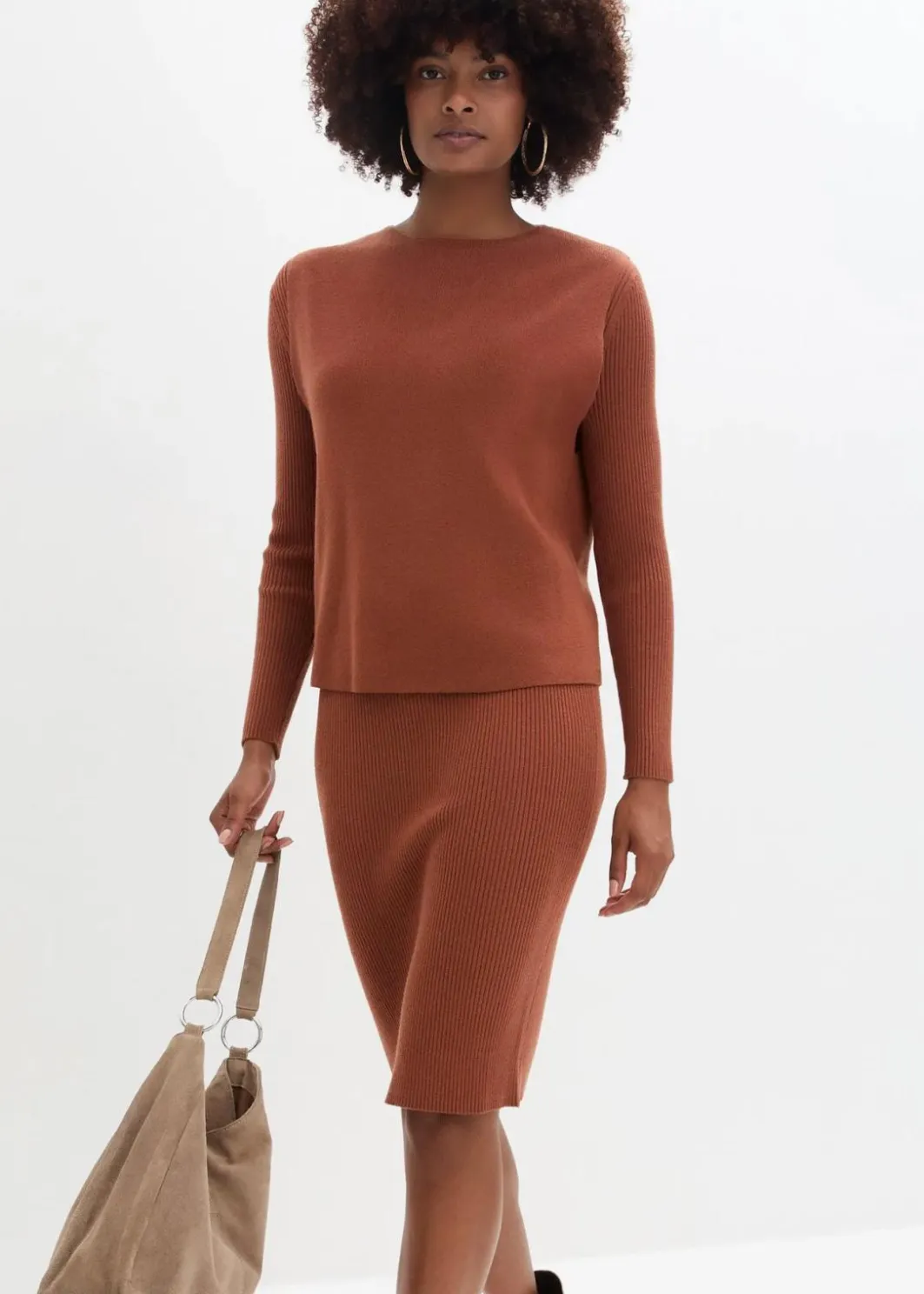 Damen bonprix Bekleidung·Umstandsmode|Strickmode|Strickkleid mit Pullunder 2tlg. Set