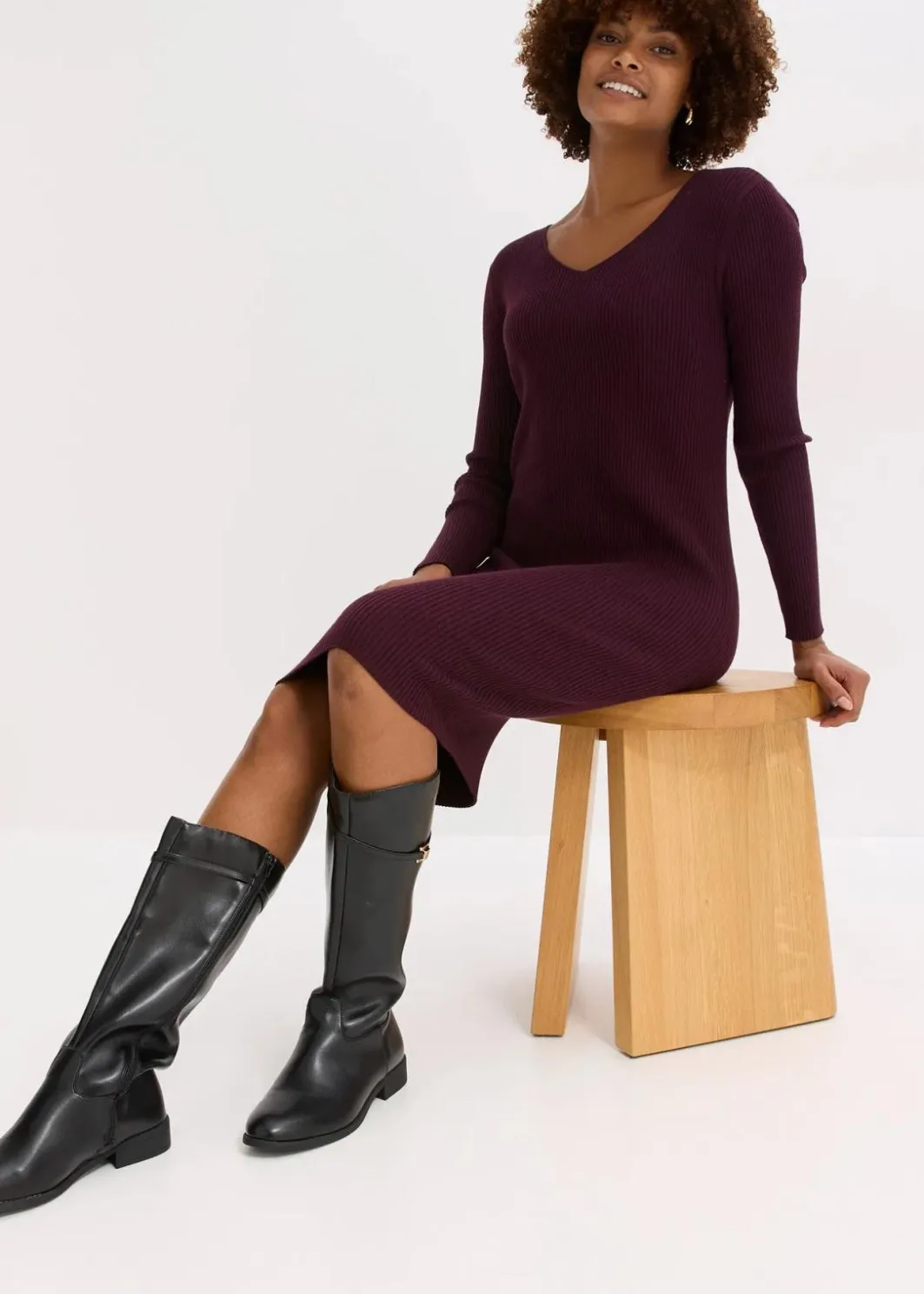 Damen bonprix Bekleidung·Umstandsmode|Strickmode|Strickkleid mit Pullunder 2tlg. Set