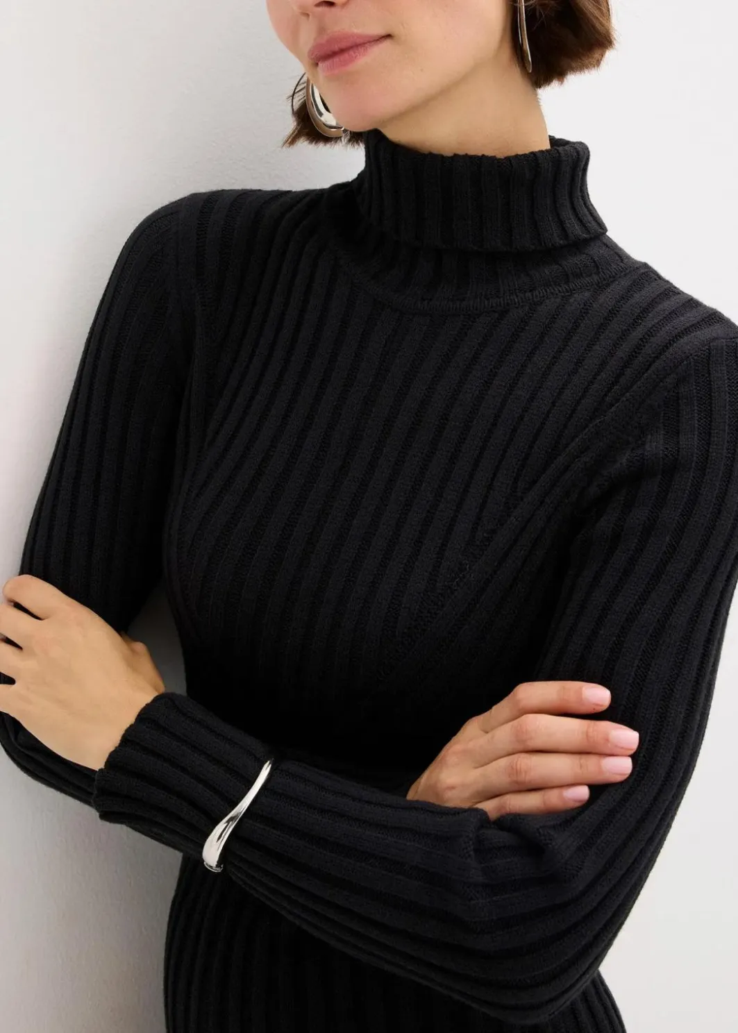 Clearance Strickkleid mit Rollkragen Damen Bekleidung·Umstandsmode|Strickmode