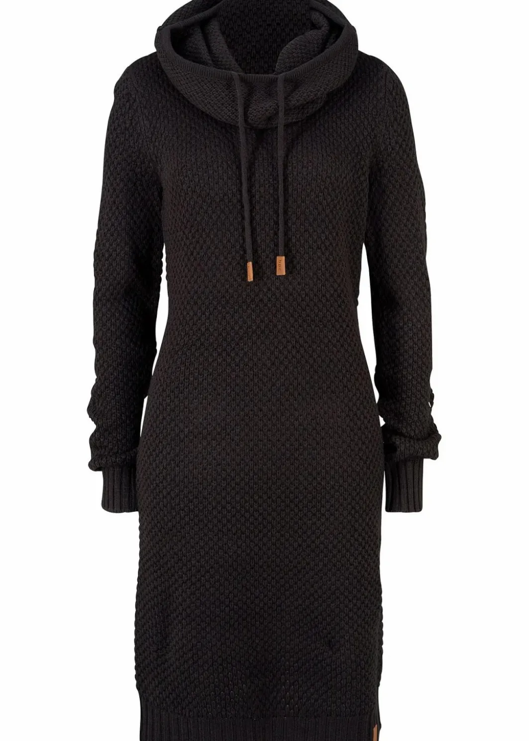 Damen bonprix Kleider|Strickmode|Strickkleid mit Schalkragen