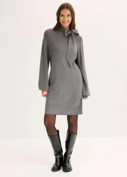 New Strickkleid mit Schleife aus softem Viskose-Mix Damen Bekleidung·Umstandsmode|Strickmode