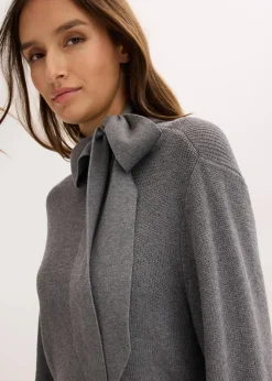 New Strickkleid mit Schleife aus softem Viskose-Mix Damen Bekleidung·Umstandsmode|Strickmode