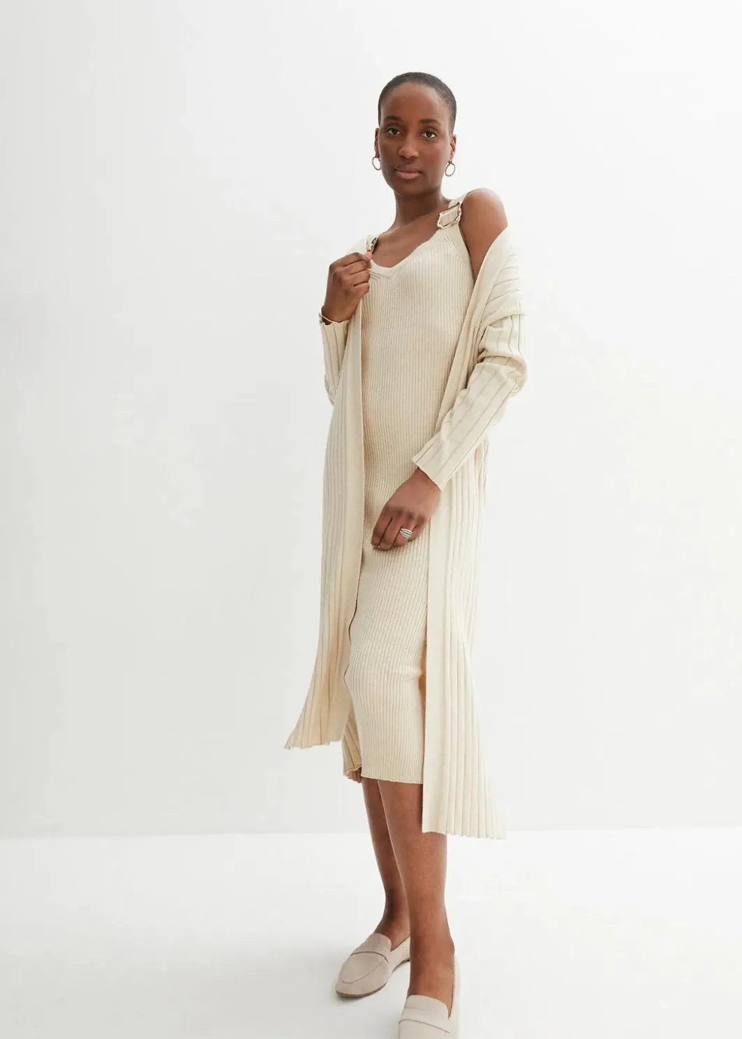 Damen bonprix Bekleidung·Umstandsmode|Bekleidung·Pullover & Strickjacken|Strickkleid mit Seidenanteil