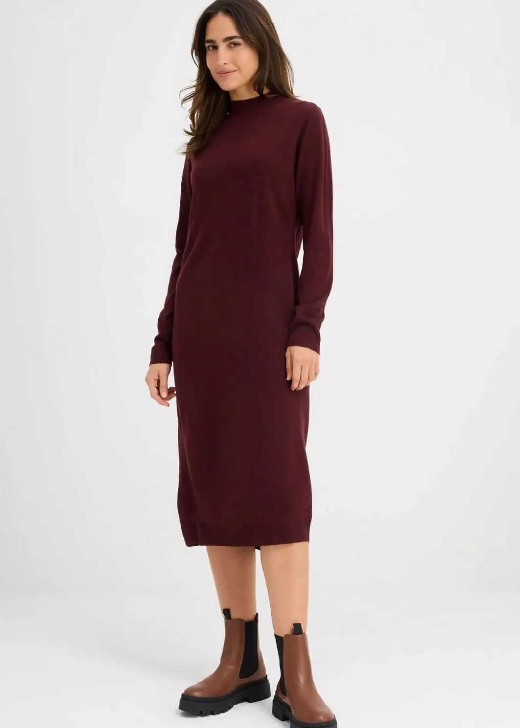 Clearance Strickkleid mit Stehkragen Damen Bekleidung·Umstandsmode|Strickmode