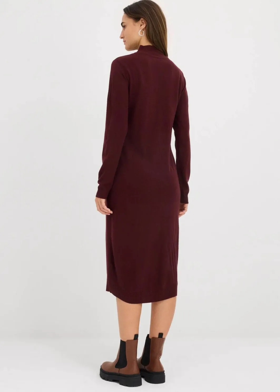 Clearance Strickkleid mit Stehkragen Damen Bekleidung·Umstandsmode|Strickmode