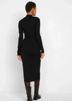 Damen bonprix Bekleidung·Umstandsmode|Strickmode|Strickkleid mit Stehkragen