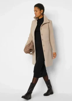 Damen bonprix Bekleidung·Umstandsmode|Strickmode|Strickkleid mit Stehkragen