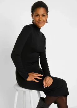 Damen bonprix Bekleidung·Umstandsmode|Strickmode|Strickkleid mit Stehkragen