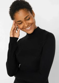 Damen bonprix Bekleidung·Umstandsmode|Strickmode|Strickkleid mit Stehkragen