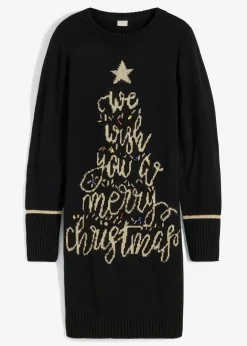 Damen bonprix Bekleidung·Umstandsmode|Bekleidung·Pullover & Strickjacken|Strickkleid mit Weihnachtsmotiv
