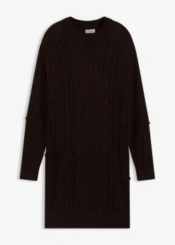 Sale Strickkleid mit Zopfmuster Damen Bekleidung·Umstandsmode|Kleider