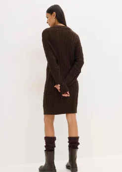 Sale Strickkleid mit Zopfmuster Damen Bekleidung·Umstandsmode|Kleider