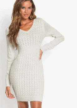 Damen bonprix Bekleidung·Umstandsmode|Kleider|Strickkleid mit Zopfmuster