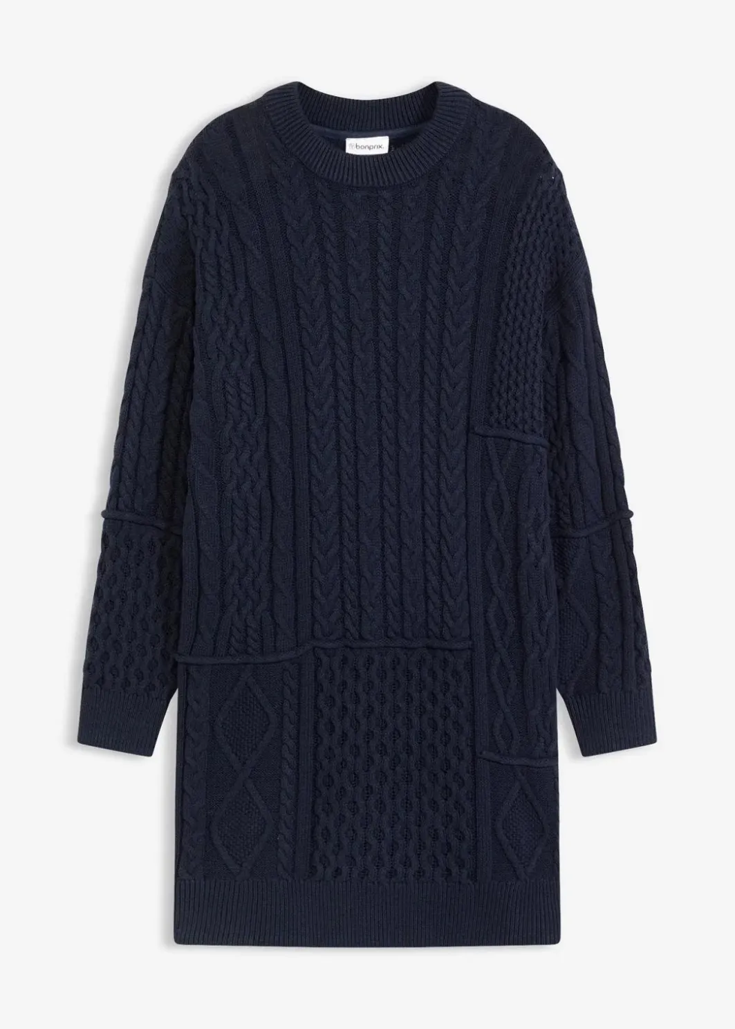 Damen bonprix Bekleidung·Umstandsmode|Kleider|Strickkleid mit Zopfmuster