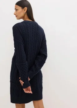 Damen bonprix Bekleidung·Umstandsmode|Kleider|Strickkleid mit Zopfmuster