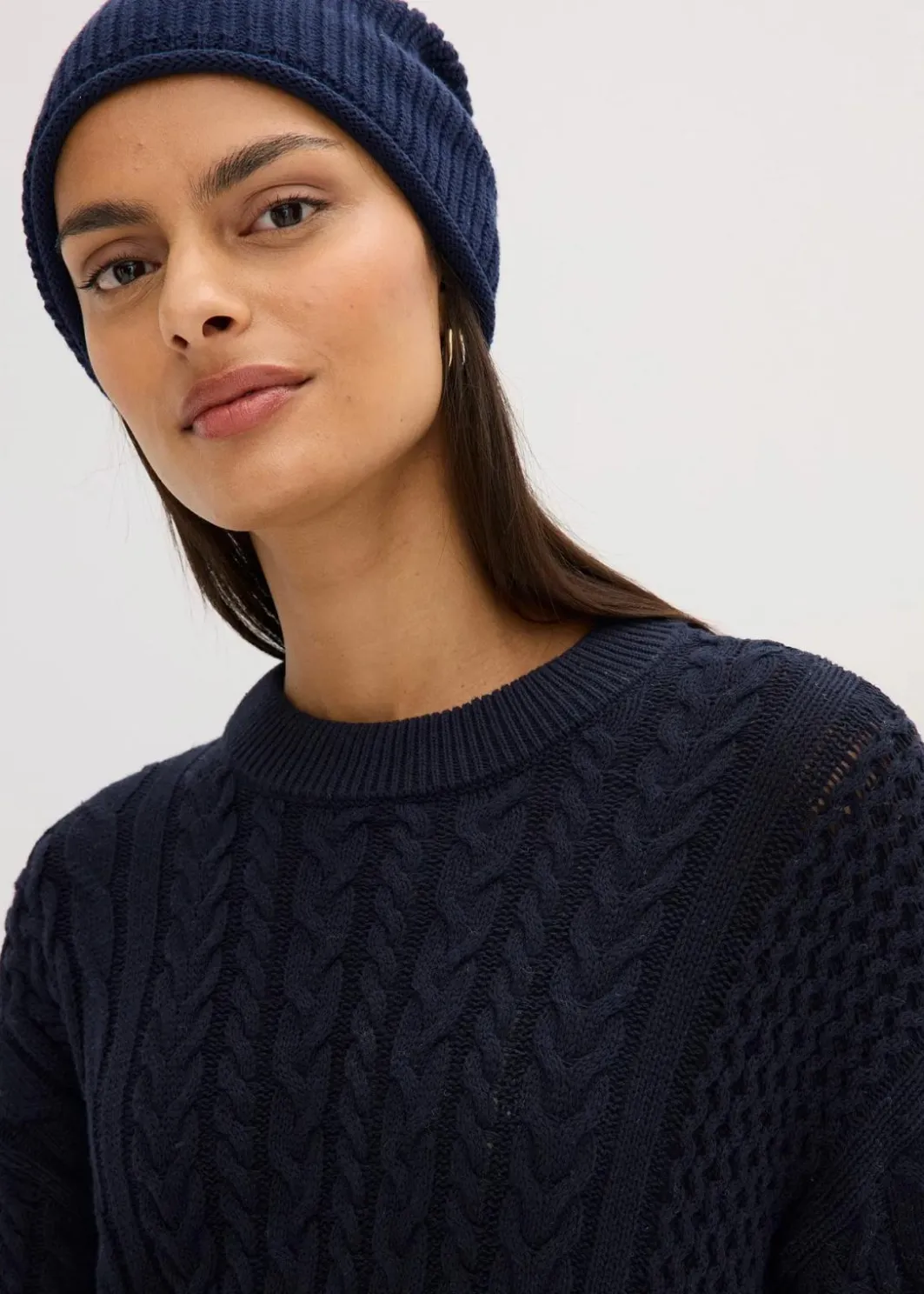 Damen bonprix Bekleidung·Umstandsmode|Kleider|Strickkleid mit Zopfmuster