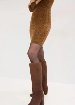 Damen bonprix Bekleidung·Umstandsmode|Kleider|Strickkleid mit Zopfmuster
