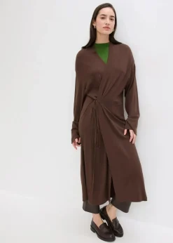 Sale Strickmantel aus softem Viskose-Mix Damen Pullover & Strickjacken|Strickmode