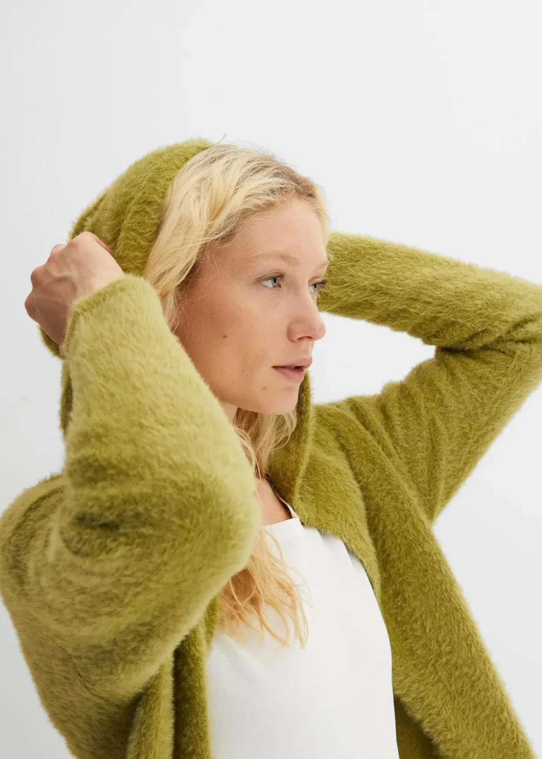 Strickmantel aus weichem Federgarn Damen Pullover & Strickjacken|Bekleidung·Jeans