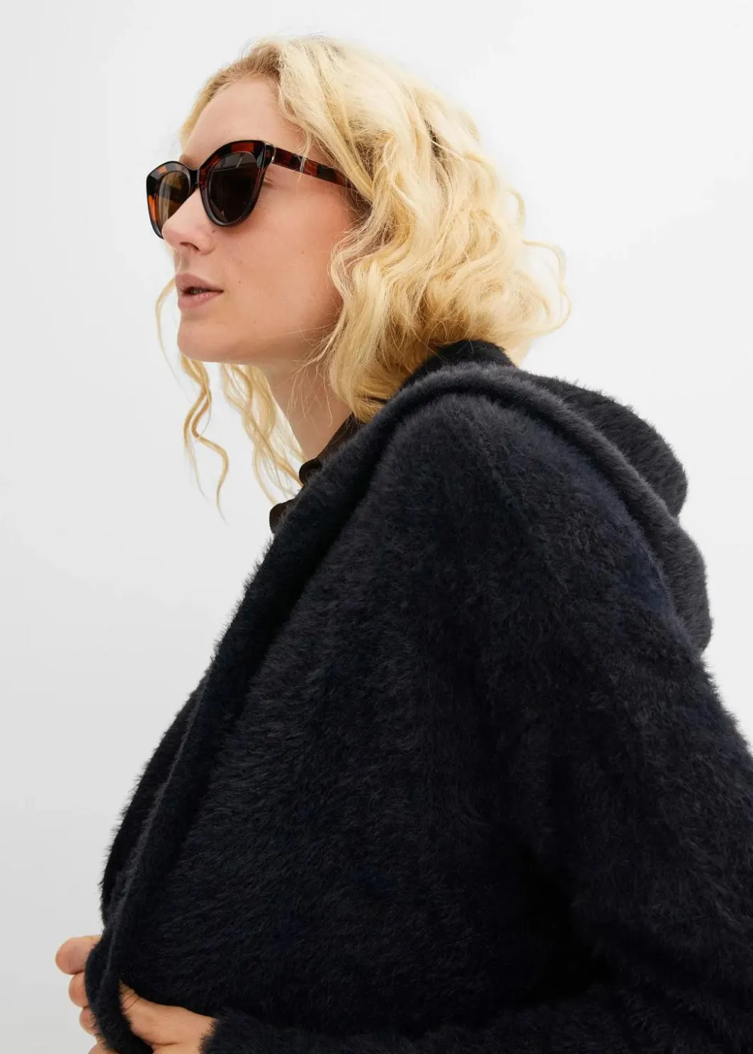 Damen bonprix Bekleidung·Umstandsmode|Strickmode|Strickmantel aus weichem Federgarn